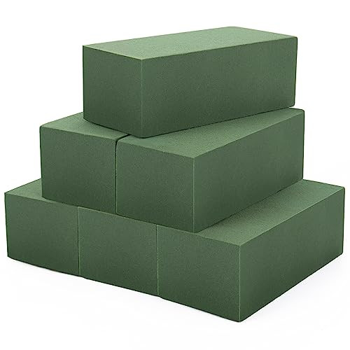 TAOPE Floral Foam, 2.3 * 3.5 * 8''inches Dry & Wet Floral Foam for Artificial Flowers, 6PCS Green Flower Foam Blocks for Wedding Decoration,Rectangular Floral Foam（6PCS） | Amazon (US)
