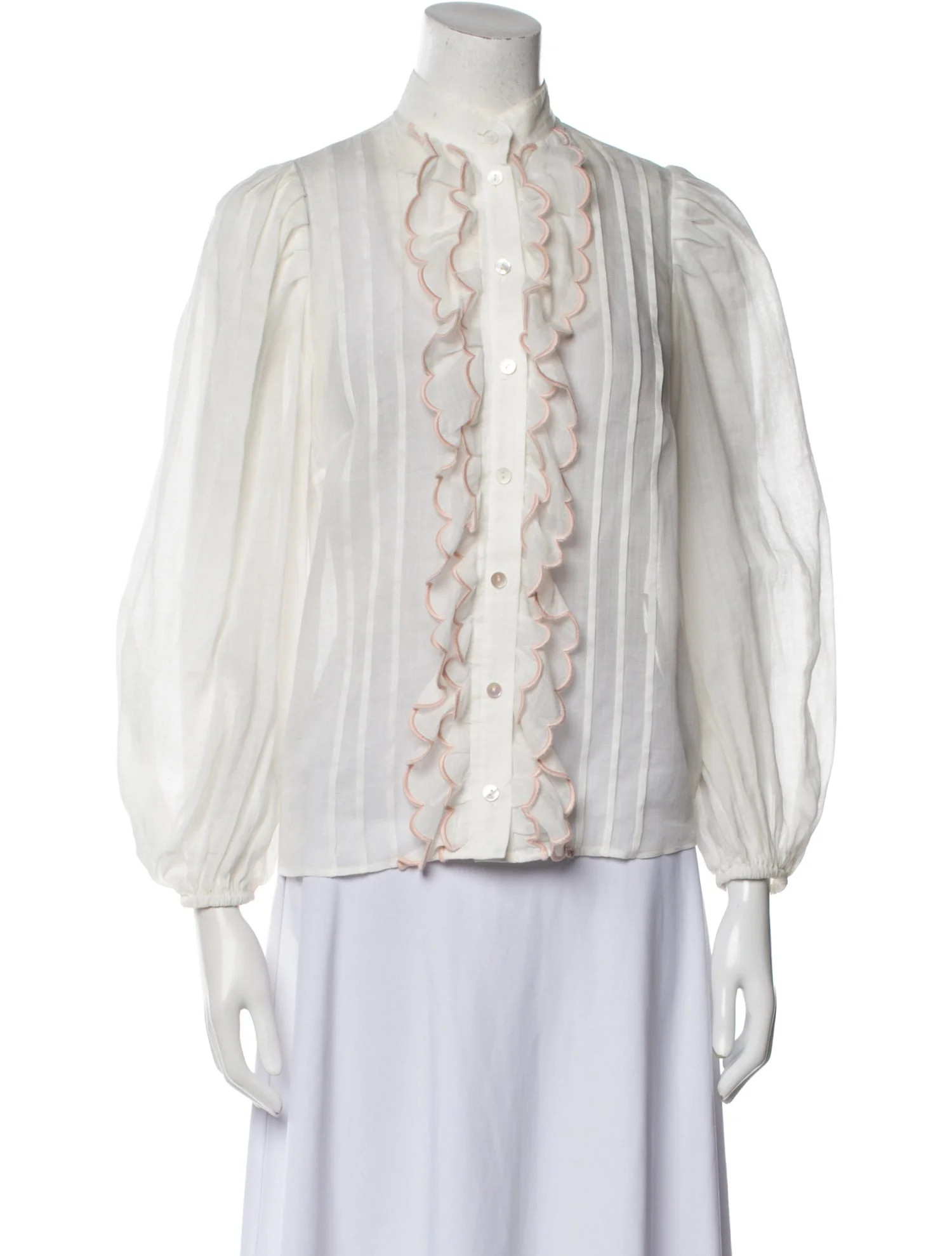 Mock Neck Three-Quarter Sleeve Blouse | The RealReal