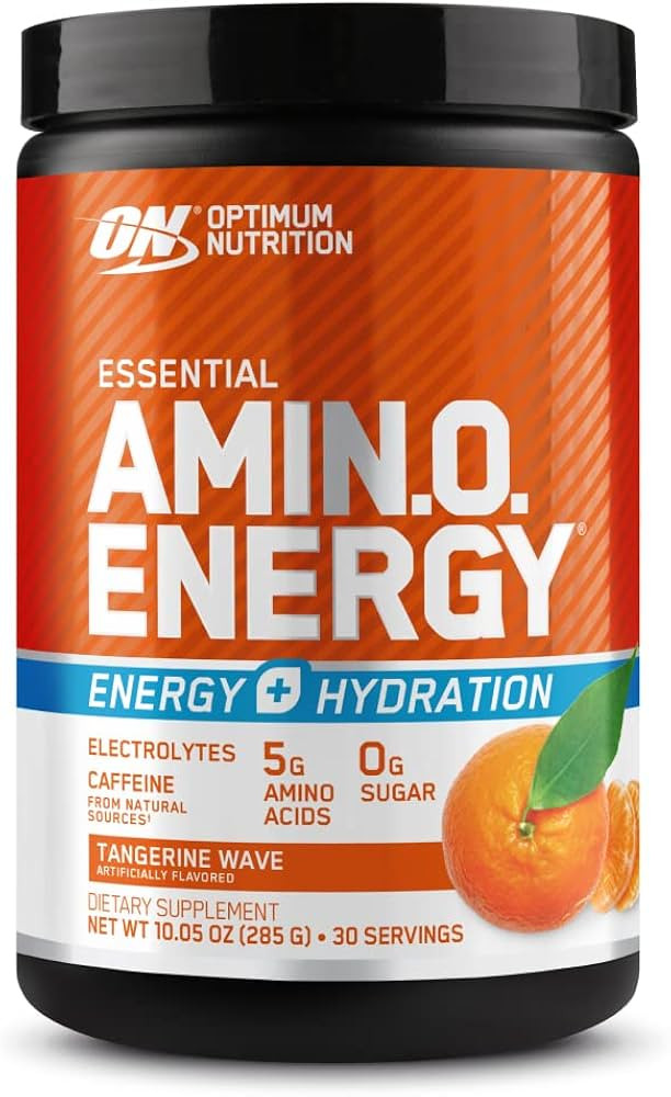Optimum Nutrition Amino Energy Powder Plus Hydration, with BCAA, Electrolytes, and Caffeine, Tang... | Amazon (US)