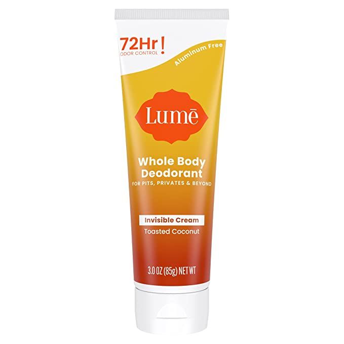 Lume Whole Body Deodorant - Invisible Cream Tube - 72 Hour Odor Control - Aluminum Free, Baking S... | Amazon (US)