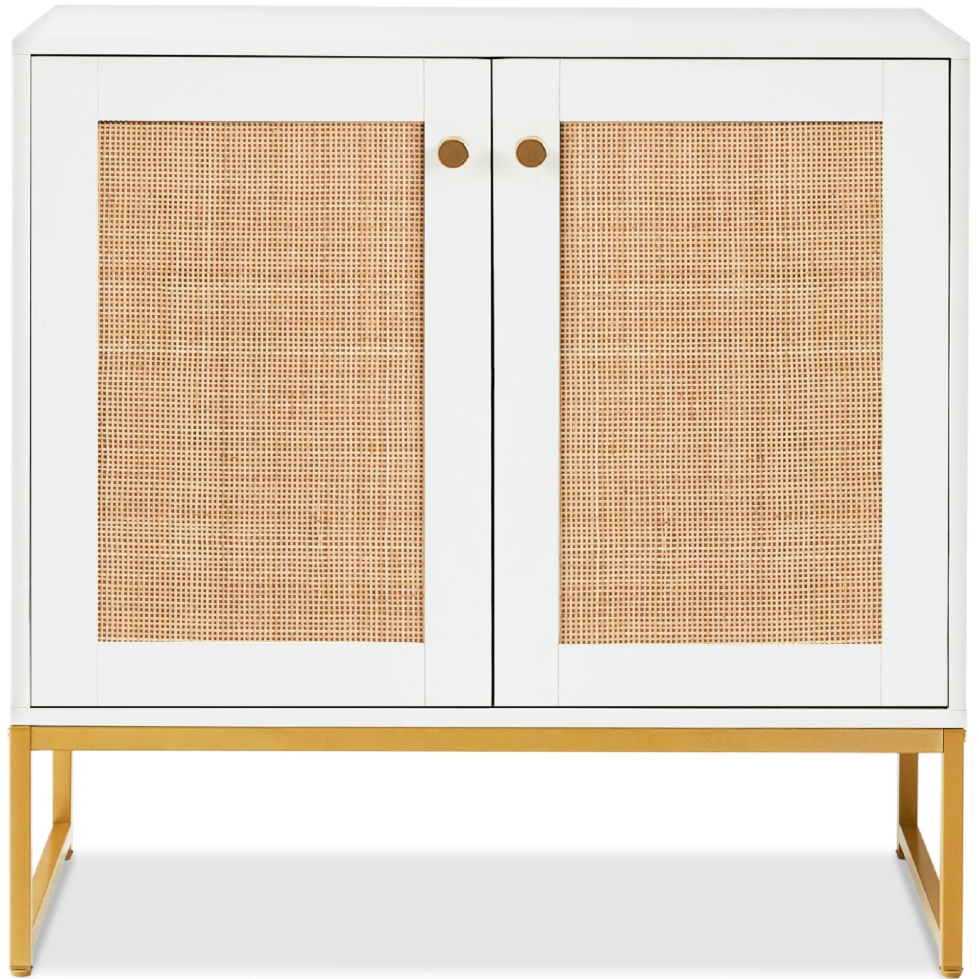 Best Choice Products 2-Door Rattan Storage Cabinet, Accent Furniture, Cupboard w/ Non-Scratch Foo... | Walmart (US)