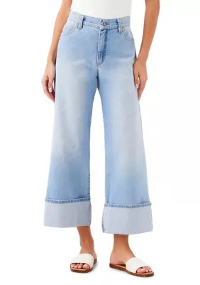 Karen Kane Women's Cuffed Cropped Jeans, 12 | Belk