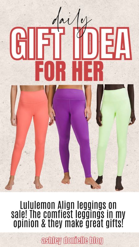 Gift idea for the ladies! Lululemon Align leggings are my most worn, comfiest & everyday choice for everyday leggings! Some colors are on sale!

#LTKunder100 #LTKHoliday #LTKsalealert
