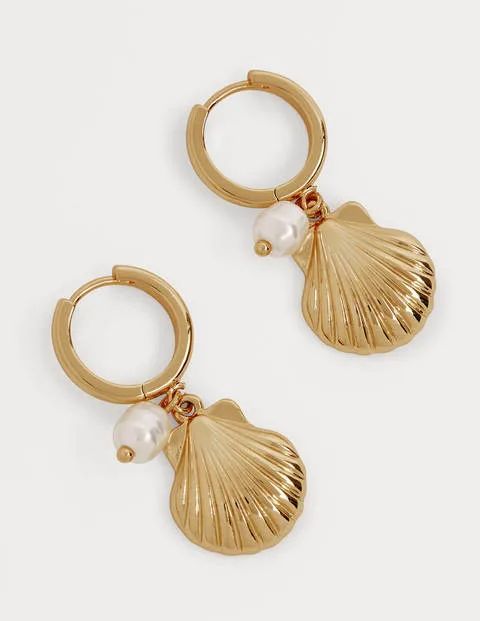 Shell Hoop Earrings | Boden (US)