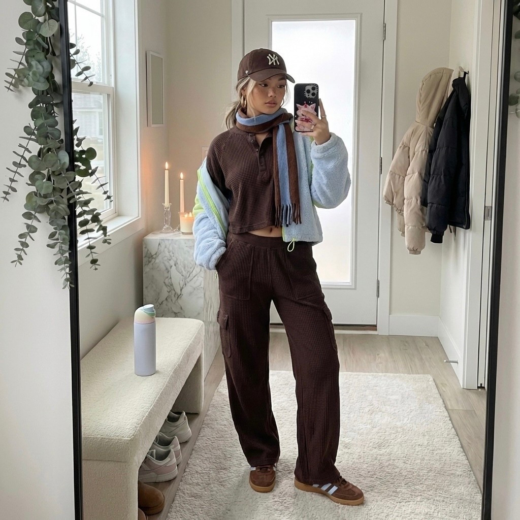One of those throw-on outfits I always reach for when I’m heading out 🤎

Wearing a size small in both the top and pants and a size 8 in shoes. The fit is relaxed, comfy, and easy — perfect for errands, coffee runs, casual plans, or days when you’re in and out all day.

I love sets like this because you can wear everything together or mix the pieces with jeans, cargos, or leggings and get so much use out of them. Cozy without feeling sloppy, which is always the goal.

I linked similar styles I actually wear and re-wear on my LTK — tap to shop or save this for everyday outfit inspo.


#LTKFindsUnder100 #LTKSeasonal #LTKootd