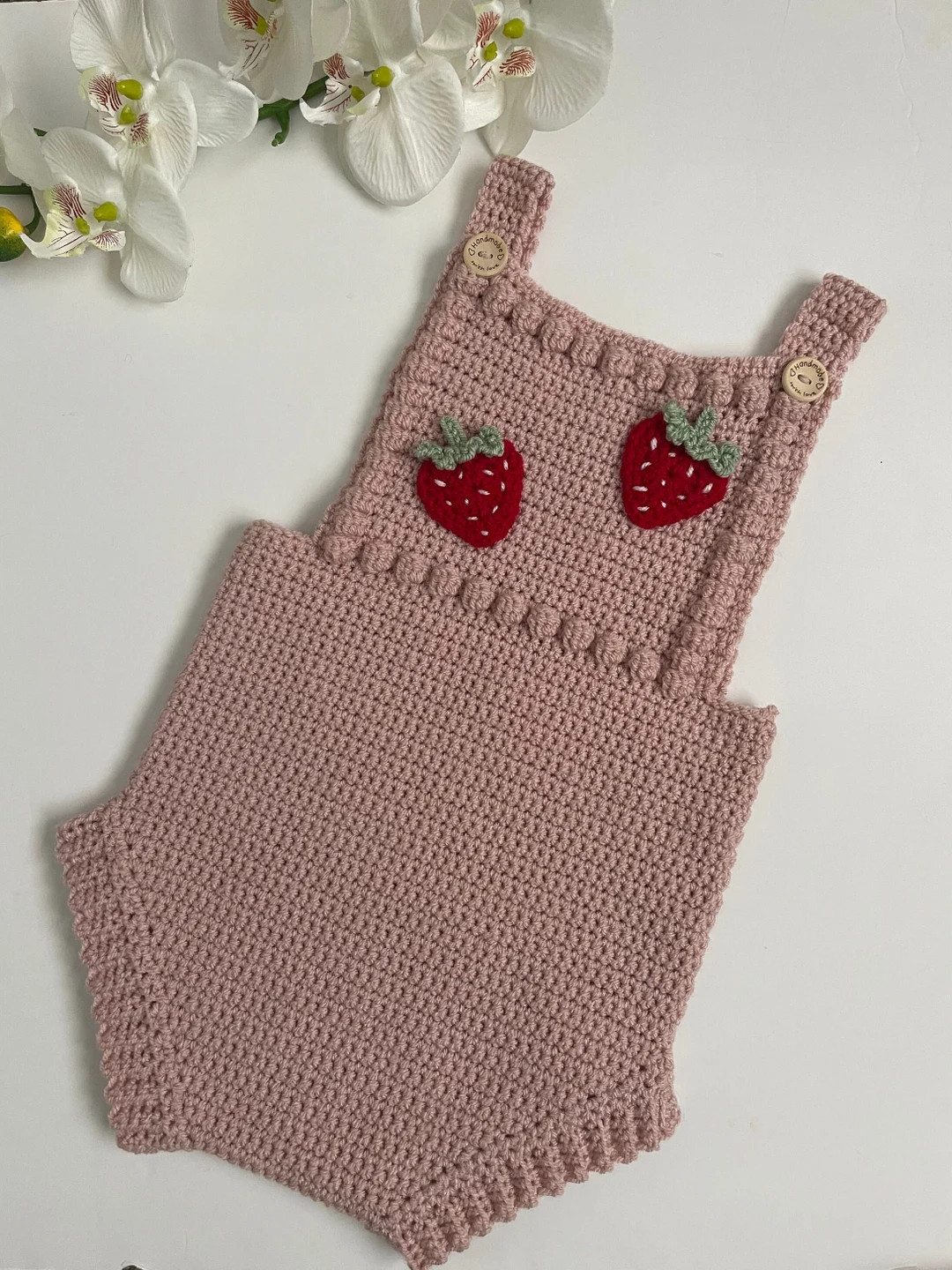 Strawberry Crochet Baby Romper: Spring Summer Outfit - Etsy | Etsy (US)