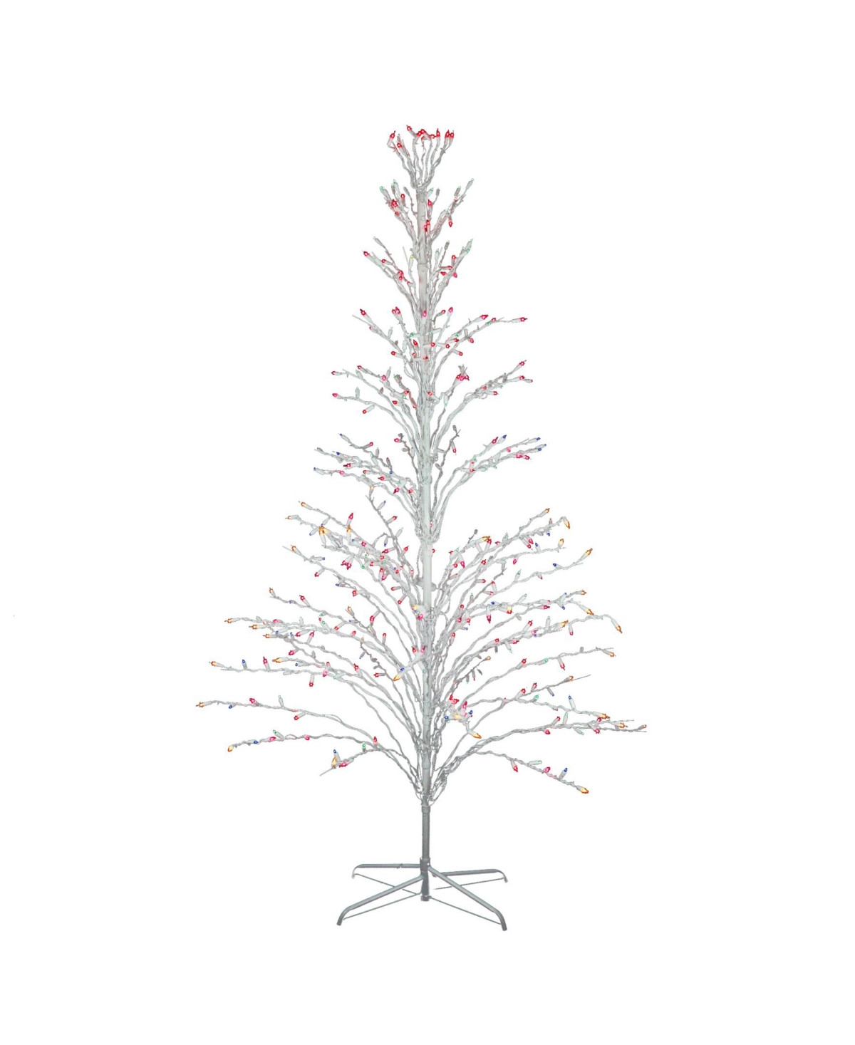 Northlight 6' White Lighted Christmas Cascade Twig Tree Outdoor Decoration - Multi Lights - White | Macy's