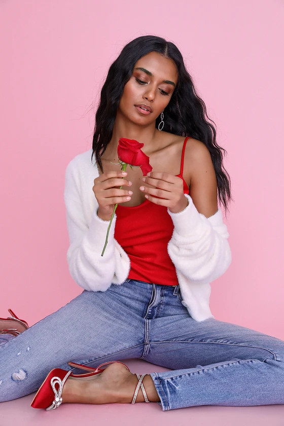 Night for Romance Red Satin Cowl Neck Crop Top Cami Top | Lulus (US)