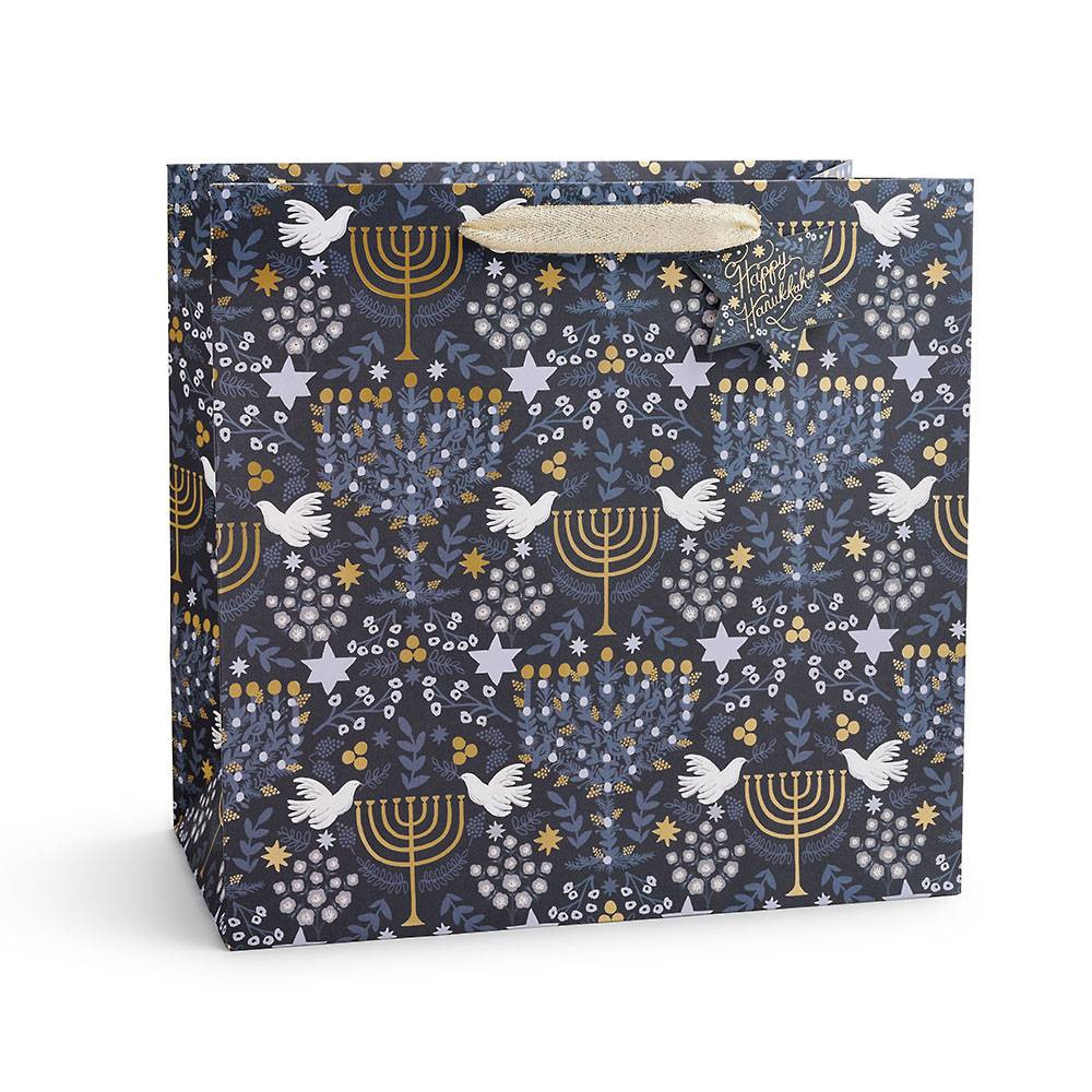 Rifle Paper Co. Hanukkah Floral Large Gift Bag | Paper Source | Paper Source
