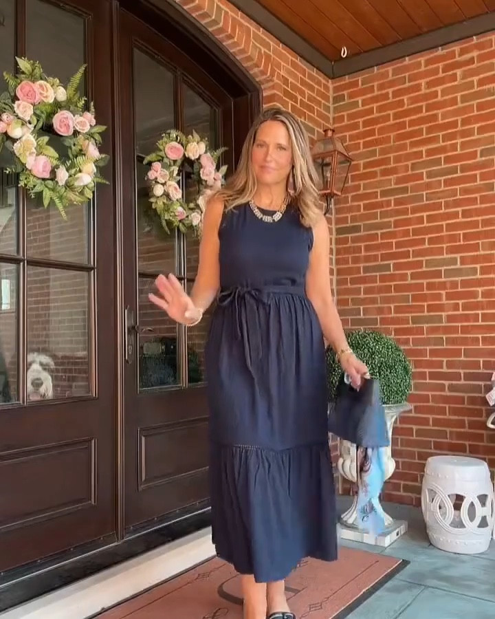 I am a navy girl, so this dress checks all the boxes for me. I love the color, the easy fit, and how simple it is to style with sandals, flats, or a cardigan over your shoulders. Such a pretty option for church, lunch, vacation, or summer dinners.

#LTKootd #LTKdayinmylife #LTKgrwm