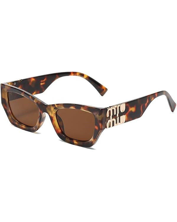Sunglasses Retro Glasses Women Vintage Travel Small Rectangle Sun Glasses Female Eyewear | Amazon (US)