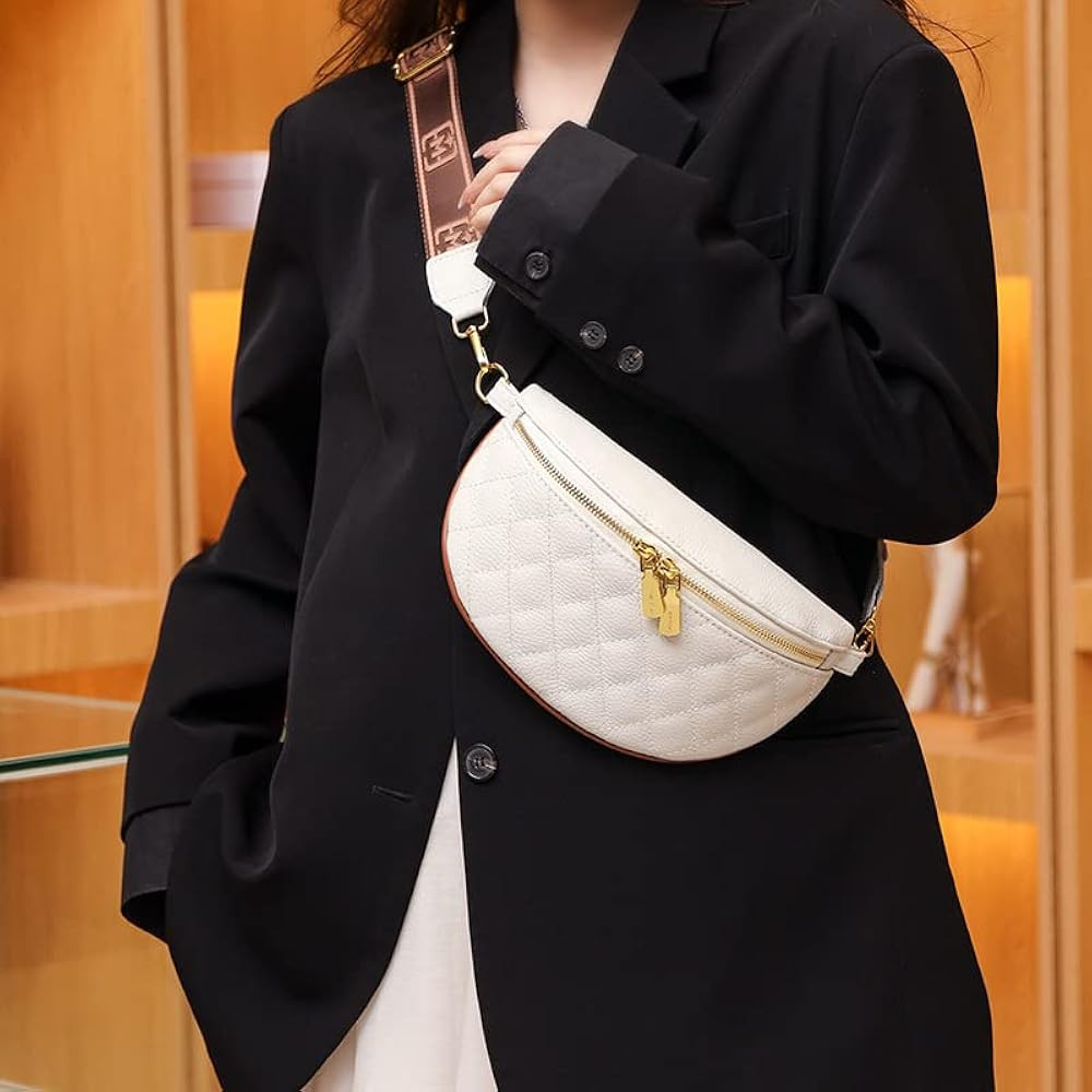 Eslcorri Small Crossbody Sling Bag for Women Trendy - Fashionable Fanny Packs Vegan Leather Chest... | Amazon (US)