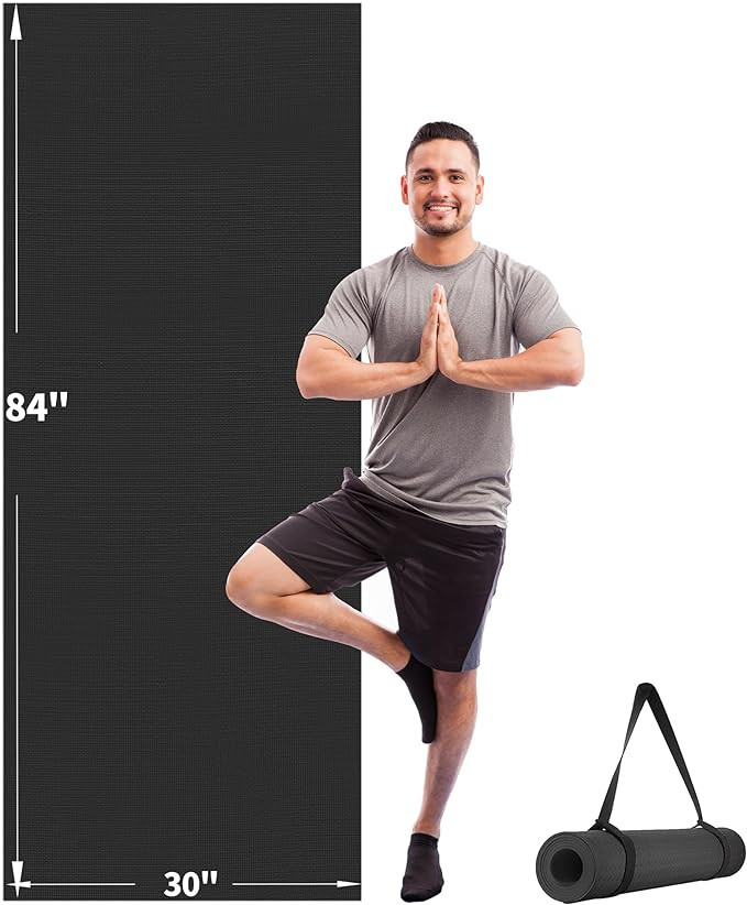 CAMBIVO Yoga Mat for Women and Men, Extra Long and Wide Exercise Mat(72"x48"/84"x30"), Large Non ... | Amazon (US)