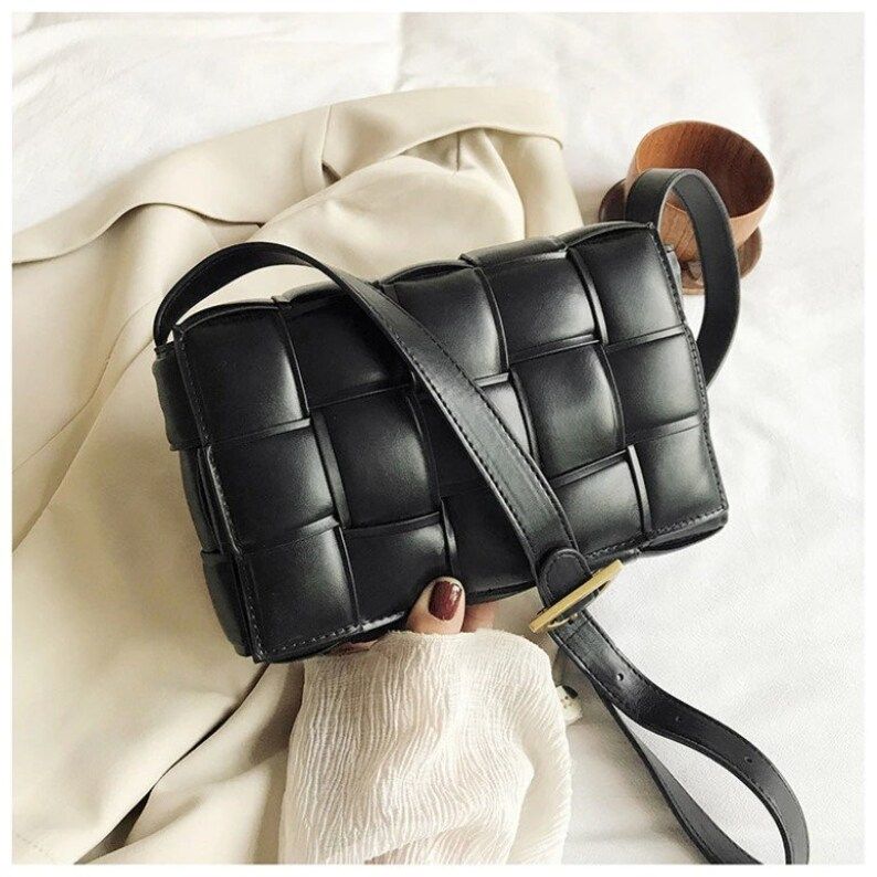 Leather Padded Woven Bag Shoulder Bag Crossbody Bag Top | Etsy | Etsy (US)