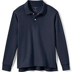 School Uniform Kids Long Sleeve Interlock Polo Shirt | Lands' End (US)