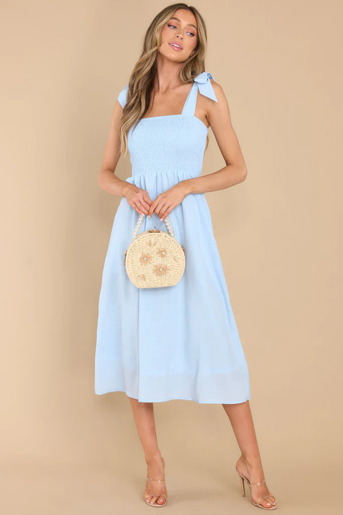 Falling For You Again Light Blue Midi Dress | Red Dress 