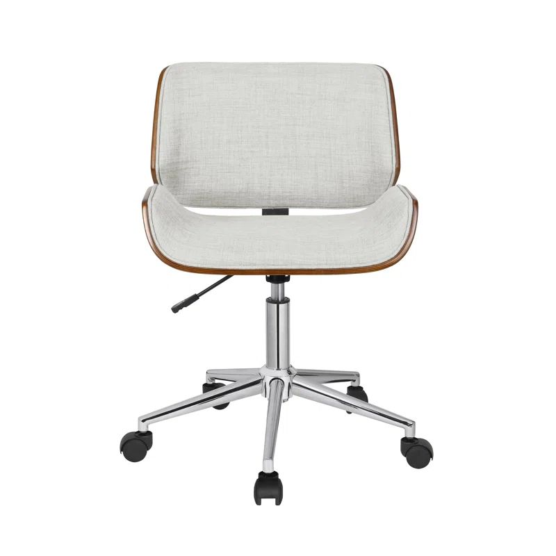 Vian Fabric Upholstered Office Chair with Chrome Base | Wayfair North America