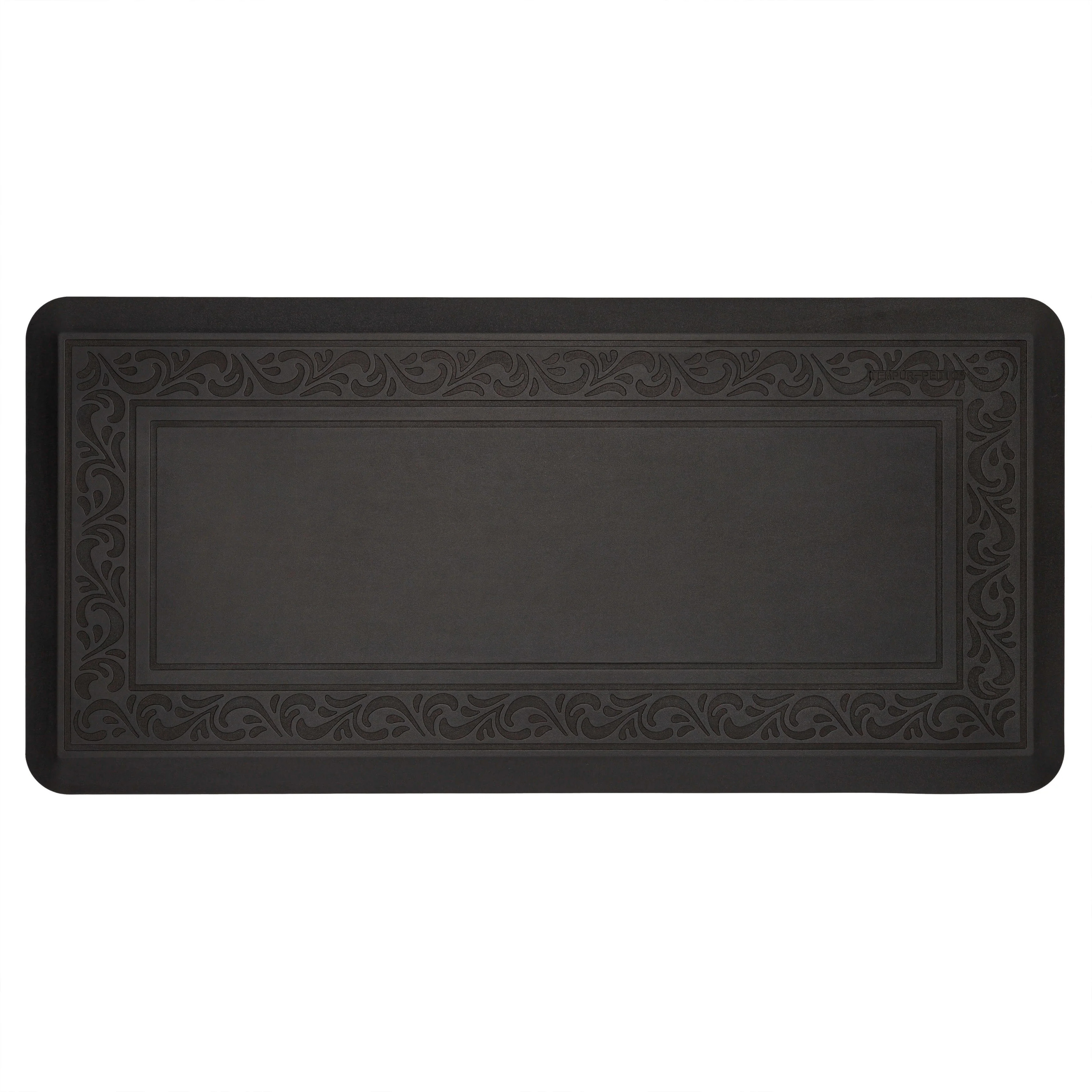 Tempur-Pedic Ultra Comfort Atrium Scroll Raven 1' 8" X 3' 6" Kitchen M | Covered By Rugs