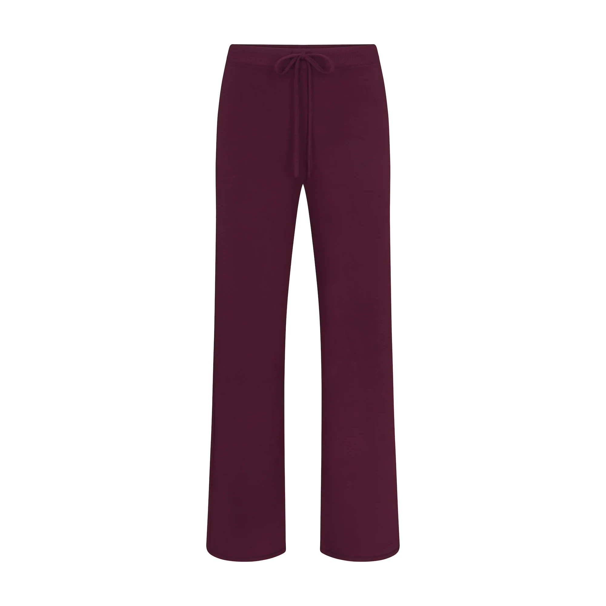 COTTON JERSEY STRAIGHT LEG PANT | DEEP BERRY | SKIMS (US)