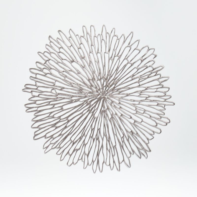 Chilewich Bloom Gunmetal Vinyl Placemat + Reviews | Crate and Barrel | Crate & Barrel