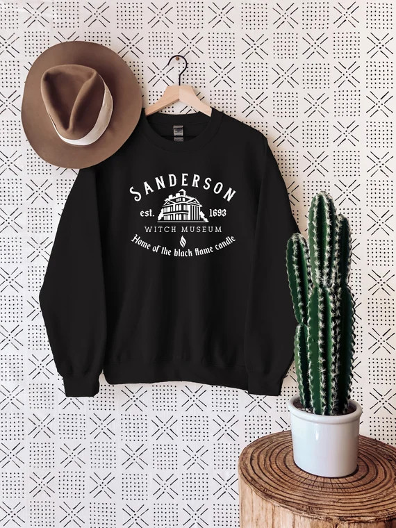 Black Flame Candle Sweater Sanderson Witch Museum Sweatshirt | Etsy | Etsy (US)