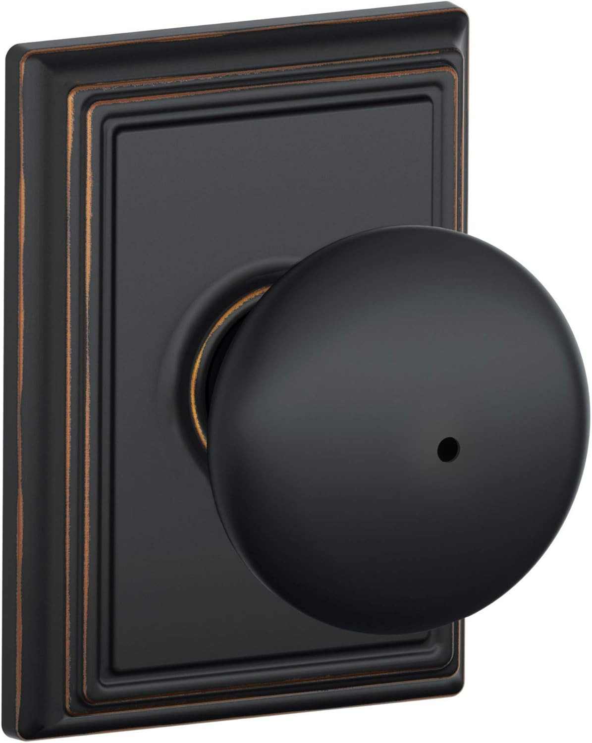 Schlage F40 Plymouth with Addison Rose Privacy Lock with 16080 Latch 10027 Strike Aged Bronze Fin... | Amazon (US)
