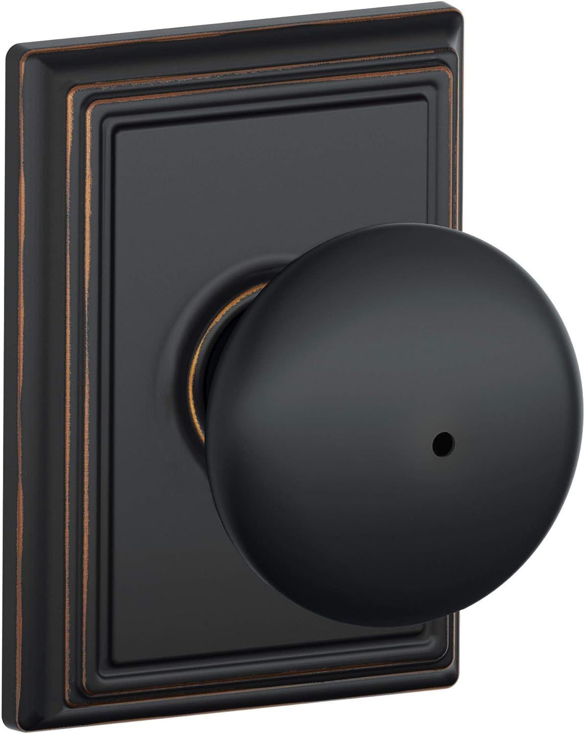 Schlage F40 Plymouth with Addison Rose Privacy Lock with 16080 Latch 10027 Strike Aged Bronze Fin... | Amazon (US)