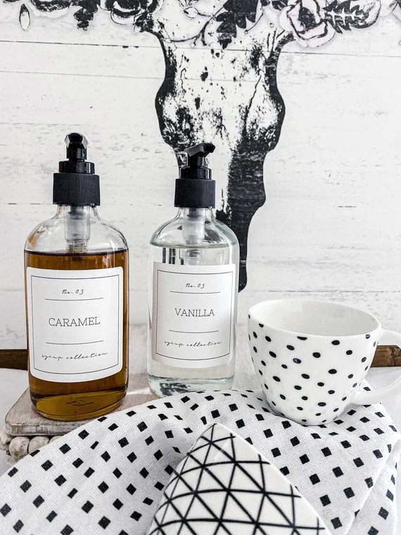 2.5 Coffee Syrup Labels/ Custom Coffee Syrup Labels/ - Etsy | Etsy (US)