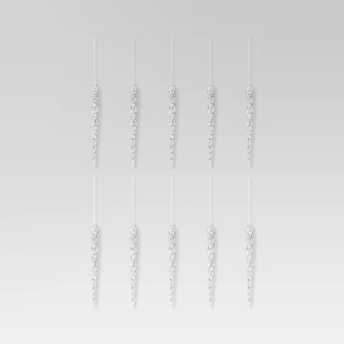 Christmas Ornament Set 10ct Acrylic Clear Icicles - Wondershop™ | Target