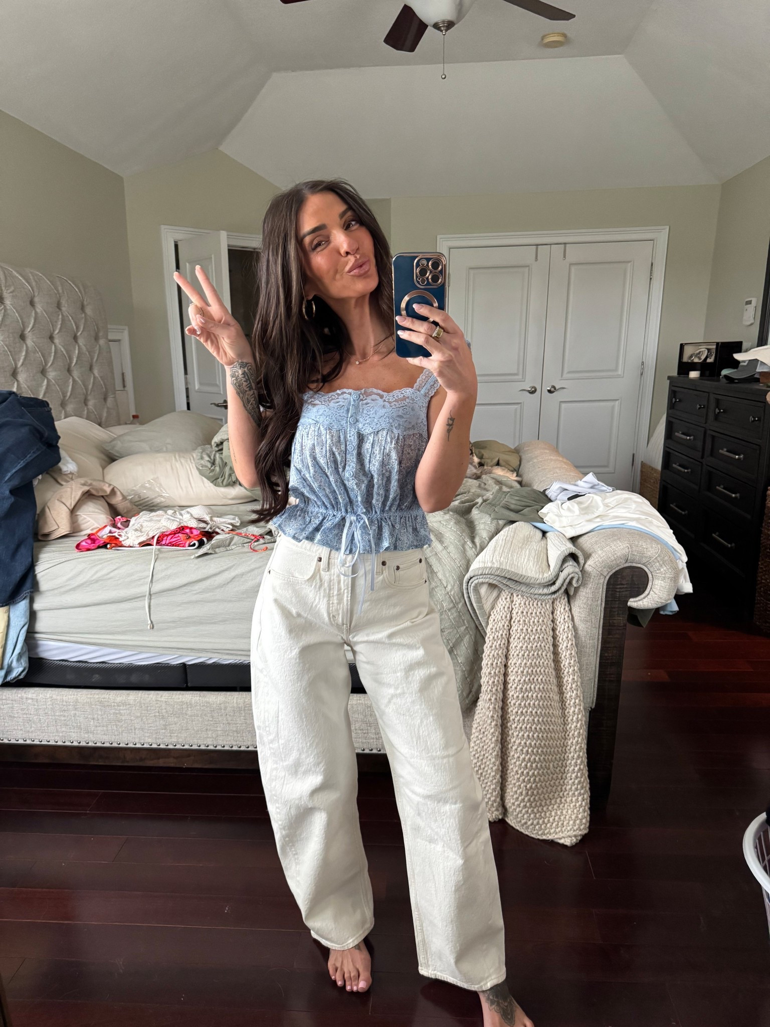 Bury me in barrel jeans. Wearing size 24 in pants and lace trim Cami size extra small.

#LTKSeasonal #LTKU #LTKPetite