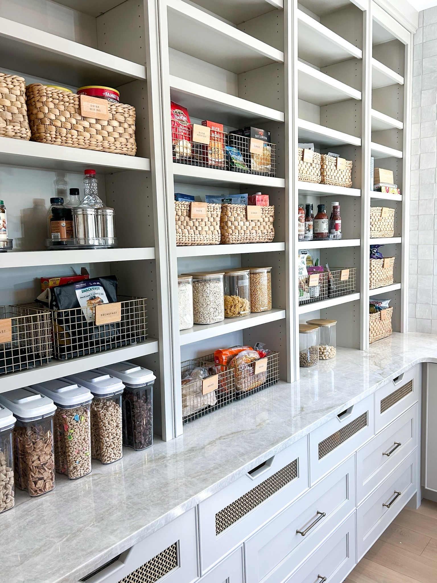 A beautiful pantry filled with beautiful things! Shop everything we used to make it functional 🤍 

#pantryorganization #professionalorganizer

#LTKHome