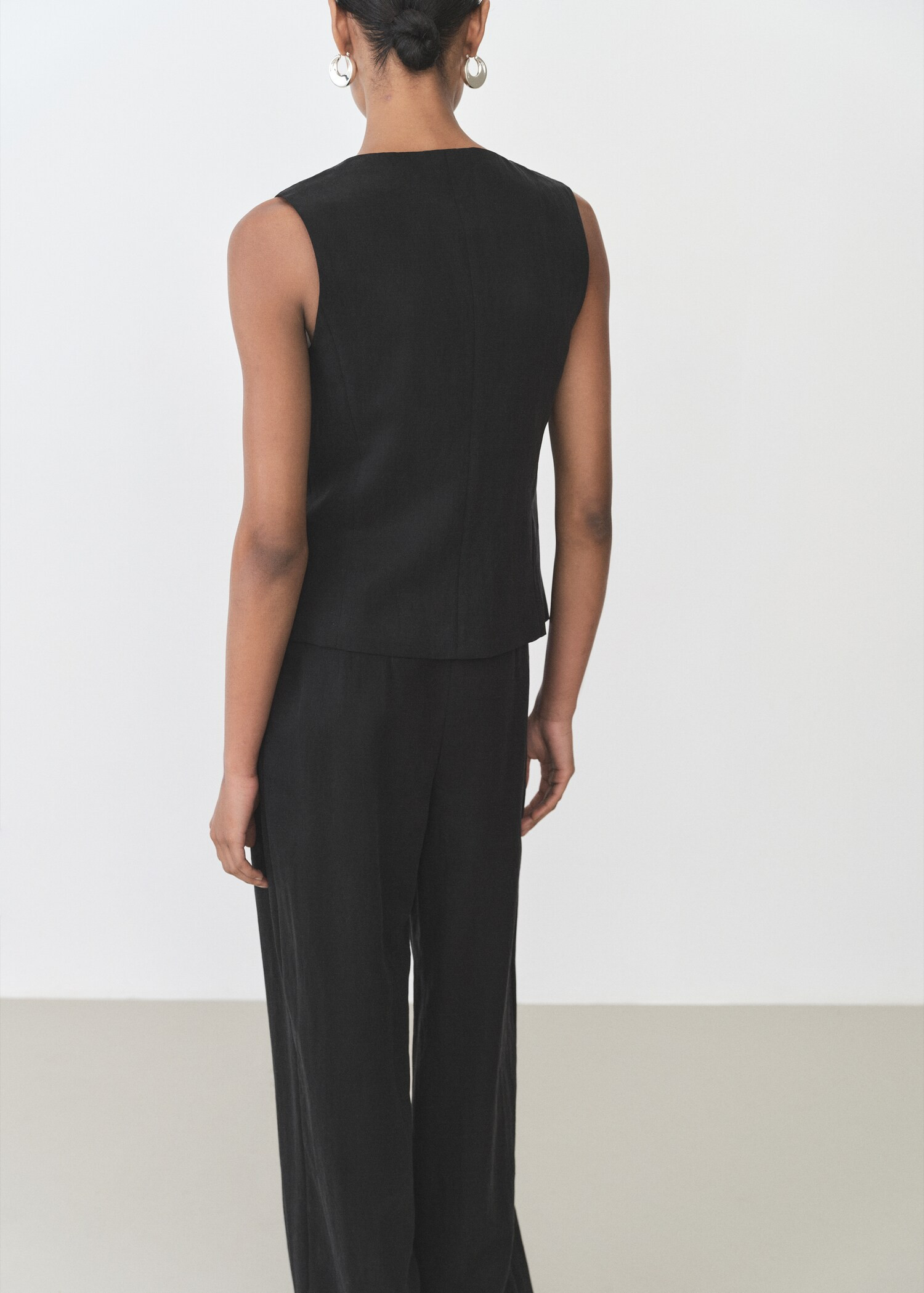 Straight lyocell suit waistcoat - Women | MANGO United Kingdom | MANGO (UK)