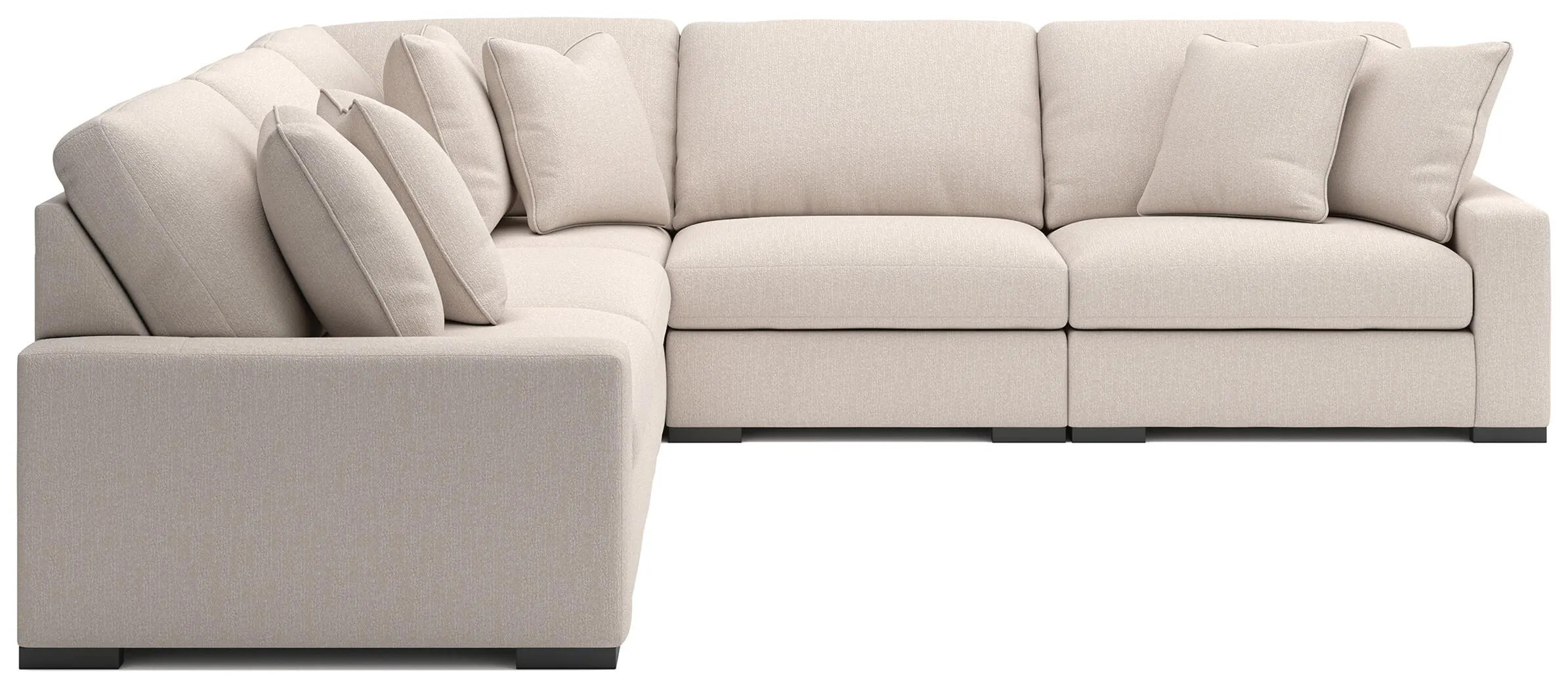 Ashley Luxe Calden Boucle 5-Piece Modular Sectional, Oyster | Ashley