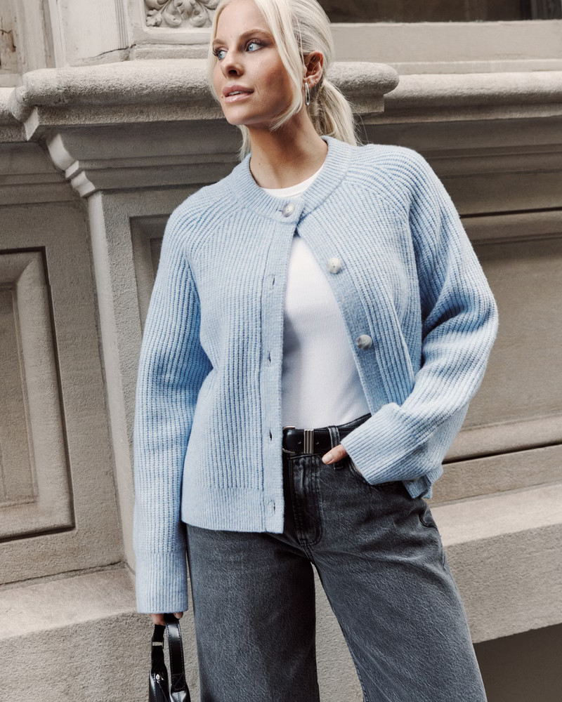 Women's Crew Cardigan | Women's | Abercrombie.com | Abercrombie & Fitch (US)