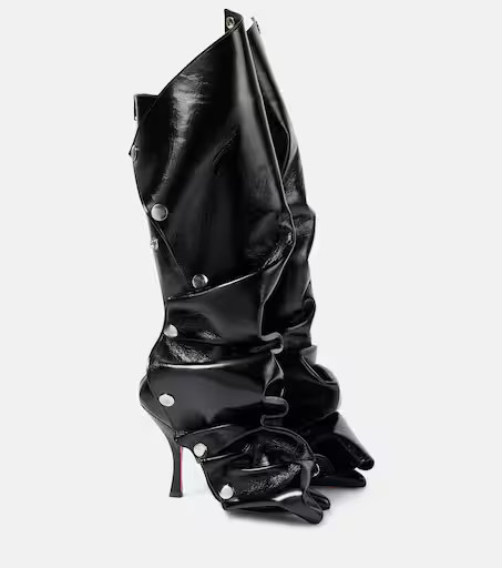 Snap 100 leather knee-high boots | Mytheresa (UK)
