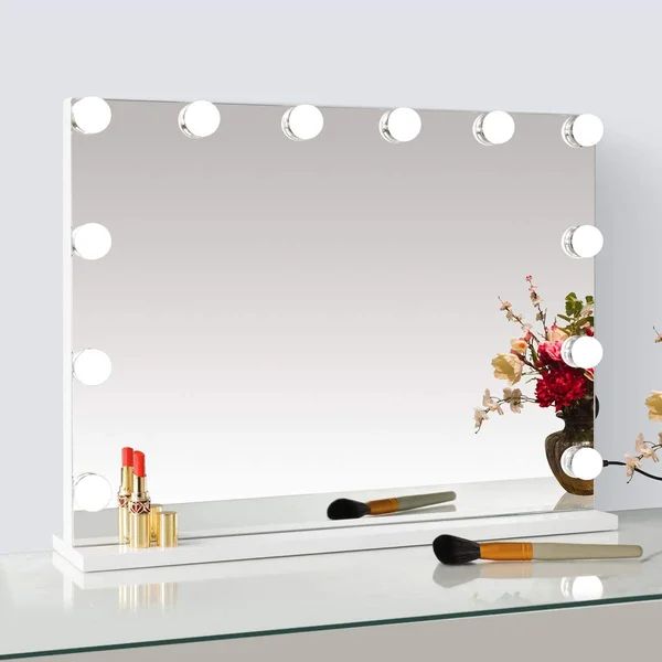 Oquinn Hollywood Frameless Lighted Bathroom/Vanity Mirror | Wayfair North America