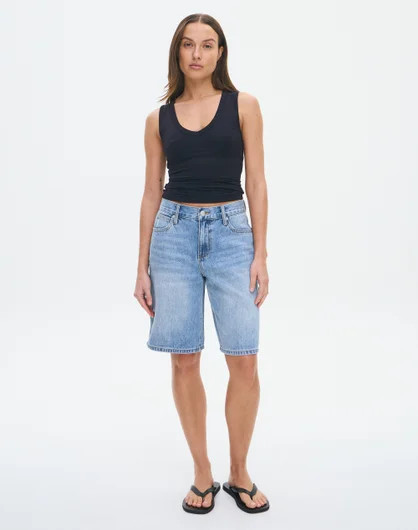 Low Rise Denim Jort in Blue Malibu | Glassons AU | Glassons (Australia)