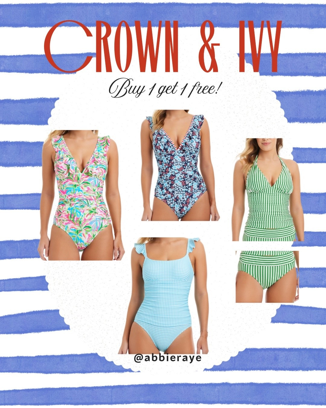 Buy 1 get 1 free!! Perfect grandmillenial style! 

#LTKSummerEdit #LTKSwim #LTKSaleAlert