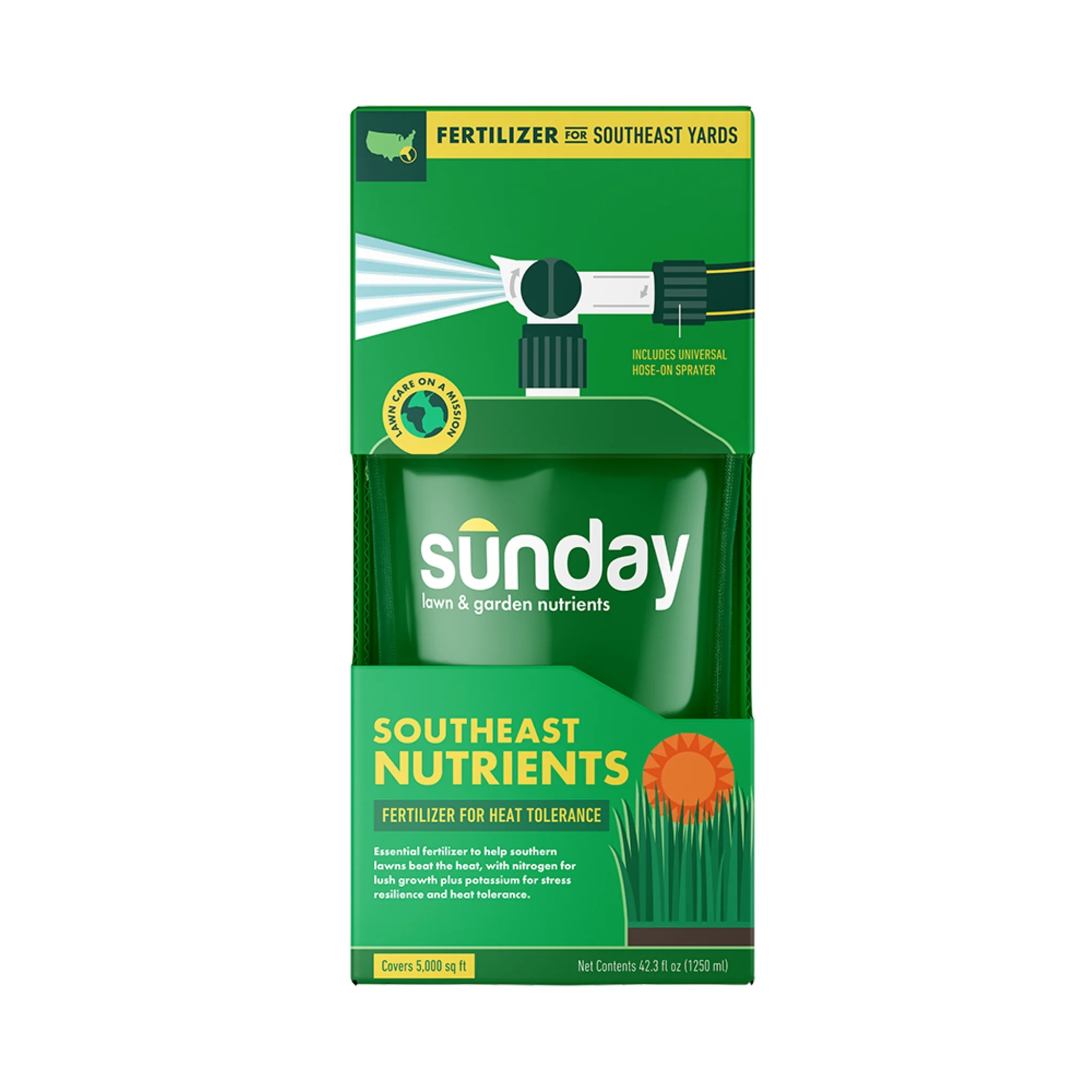 Sunday Southeast 5,000 Sq. Ft. Liquid Lawn Fertilizer 42.3 oz 18-0-6 | Walmart (US)
