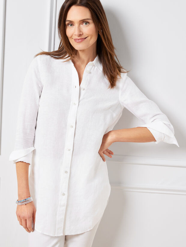 Linen Boyfriend Shirt | Talbots