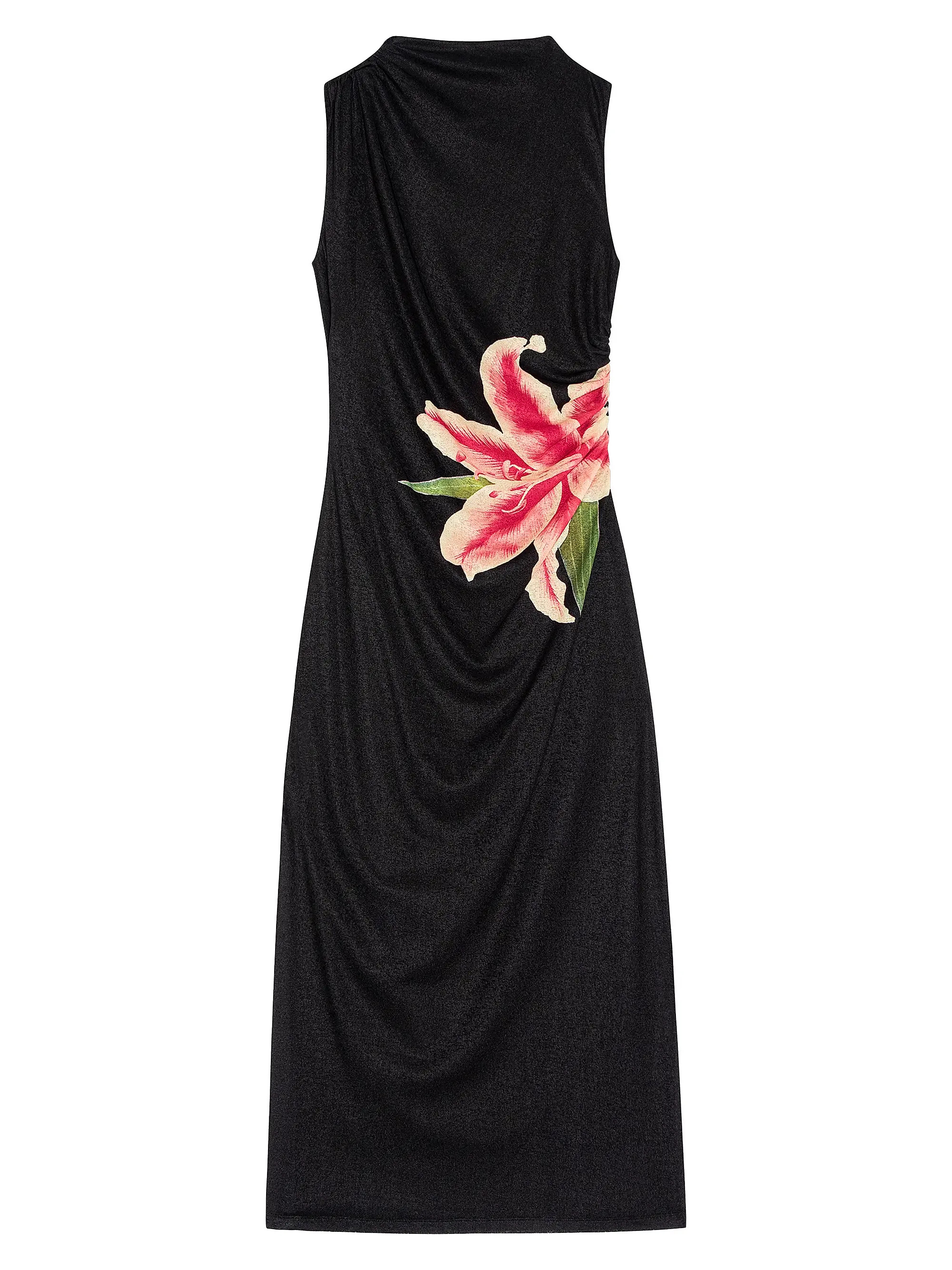 Rebecca Floral Draped Midi-Dress | Saks Fifth Avenue