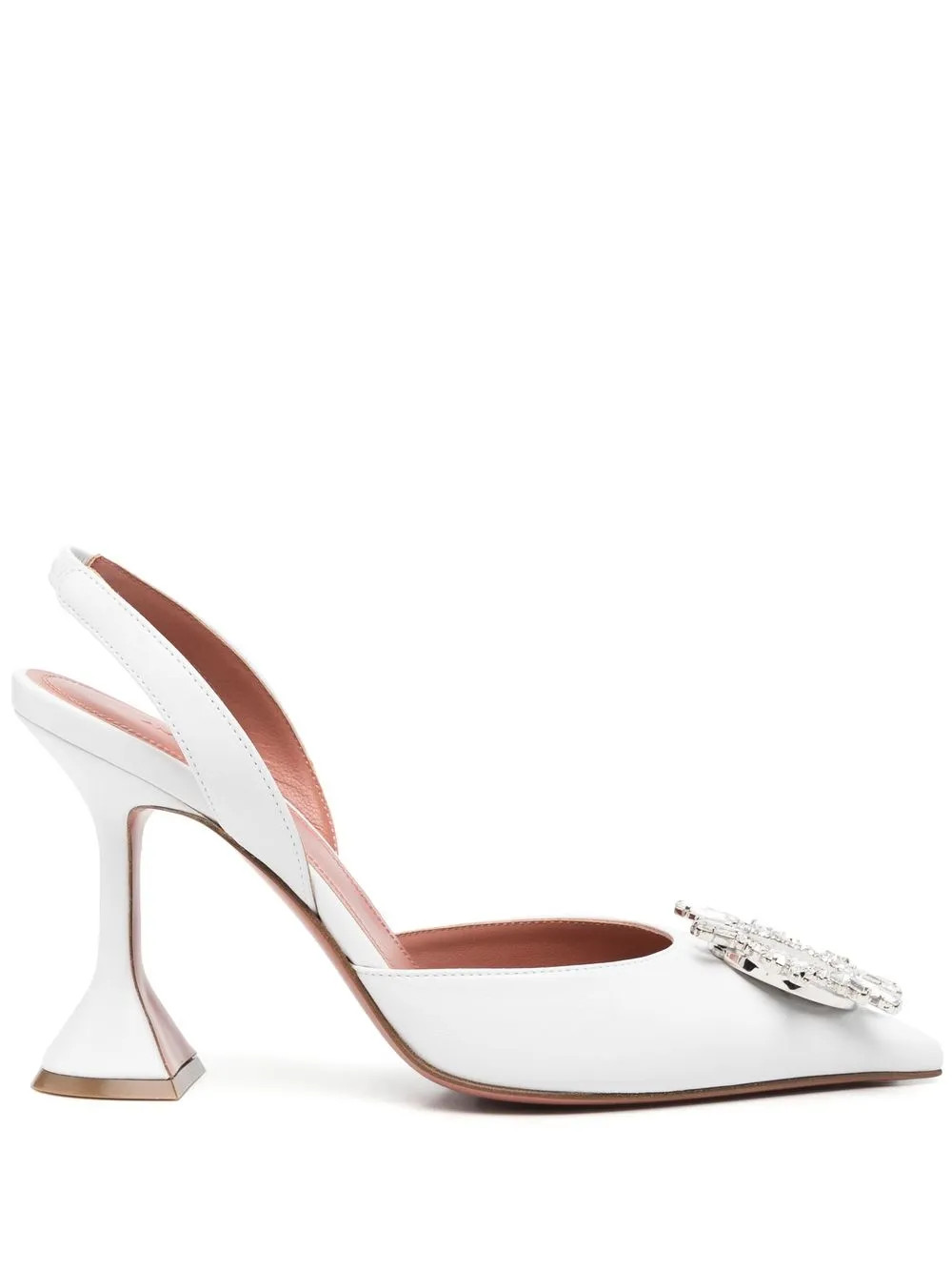Amina Muaddi crystal-embellished pointed-toe Pumps - Farfetch | Farfetch Global