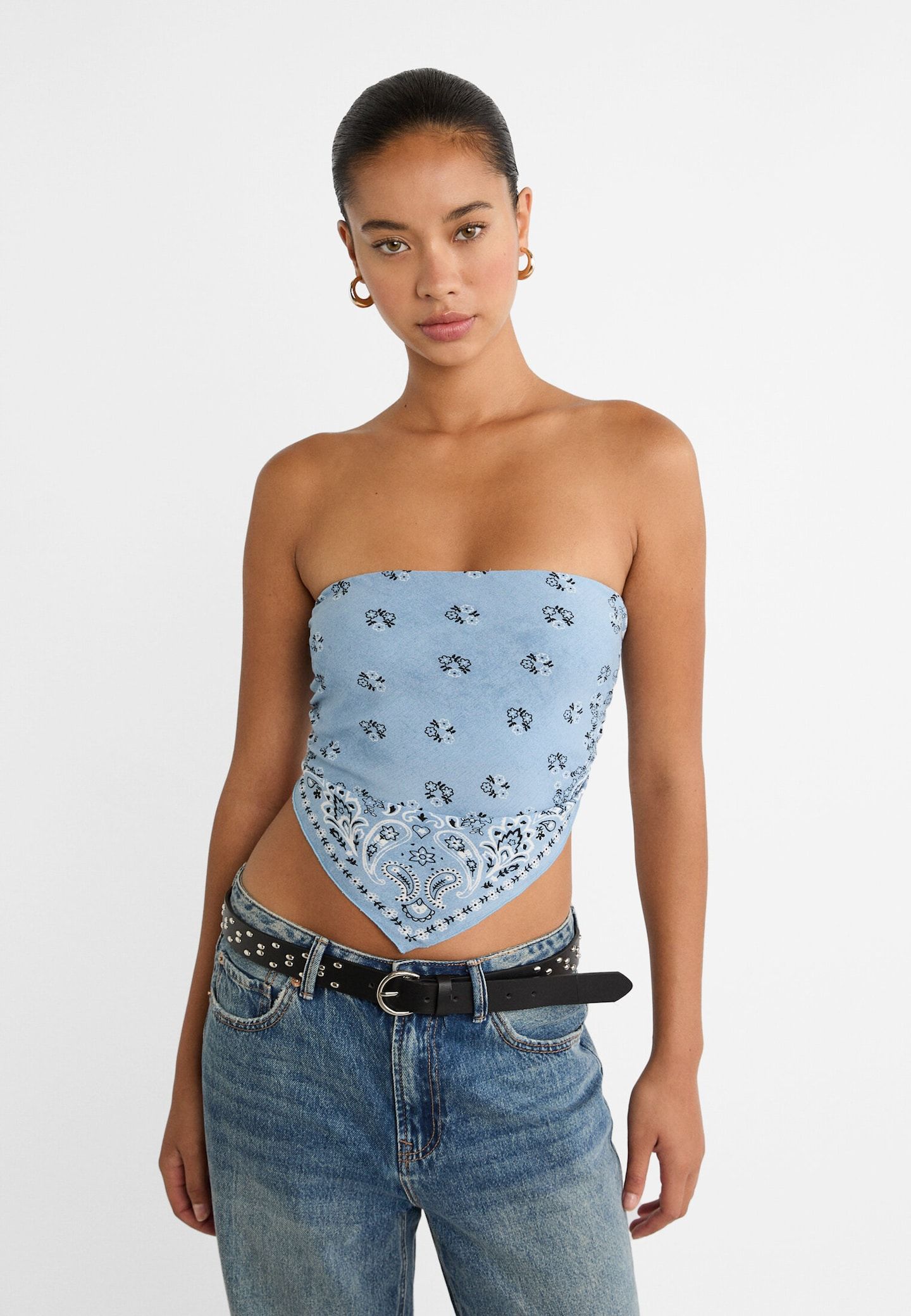 Bustier-Top Halstuch Print | Stradivarius DE