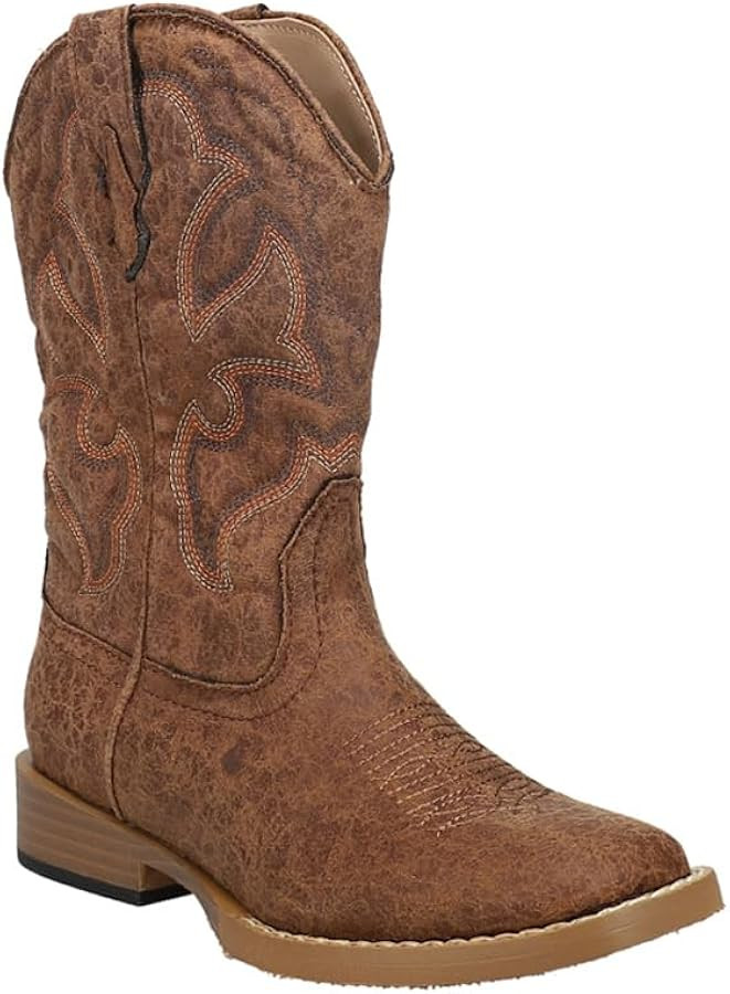 ROPER Toddler Boys Scout Square Toe Casual Boots Mid Calf - Brown | Amazon (US)