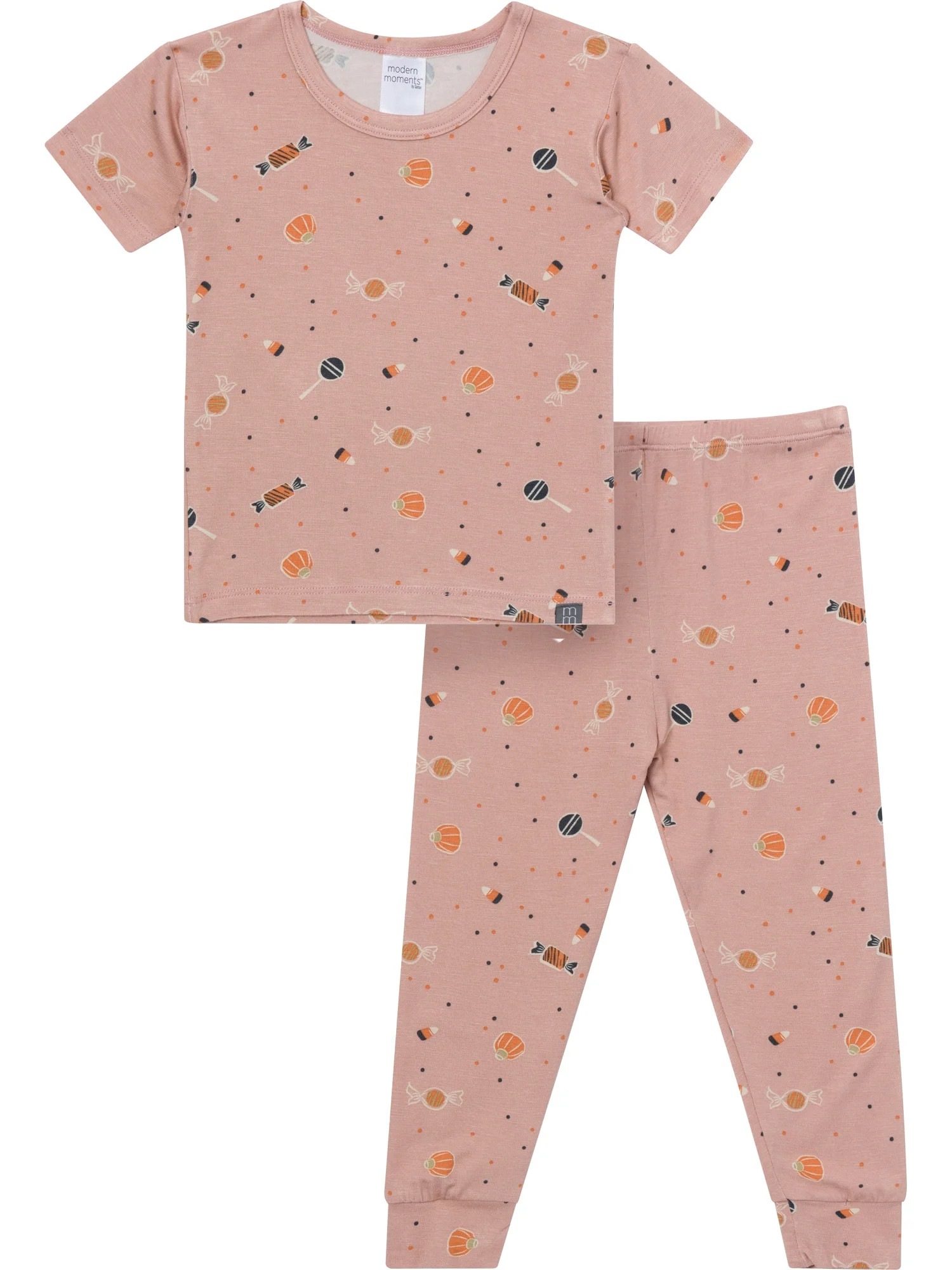Modern Moments by Gerber Neutral Short Sleeve Halloween Pajama Set, 2-Piece, Sizes 12 Months - 5T | Walmart (US)