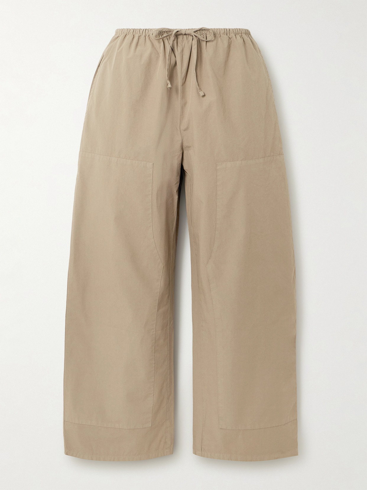 LESET - Kyoto Cotton Wide-leg Pants - Brown | NET-A-PORTER (US)