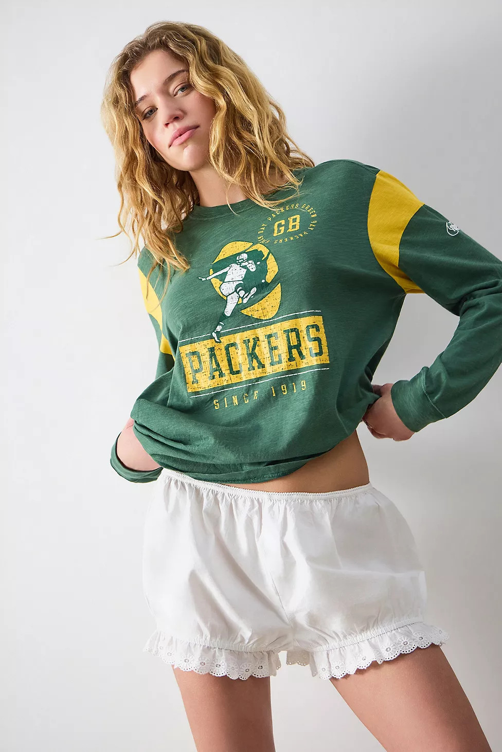 Out From Under Barney Lace Hem Bloomer Shorts | Urban Outfitters UK
