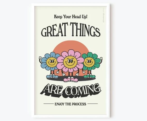 Great Things Are Coming- 11x17 Print / Wall Art / Poster / Home Decor / Illustration/ Prints for ... | Etsy (US)