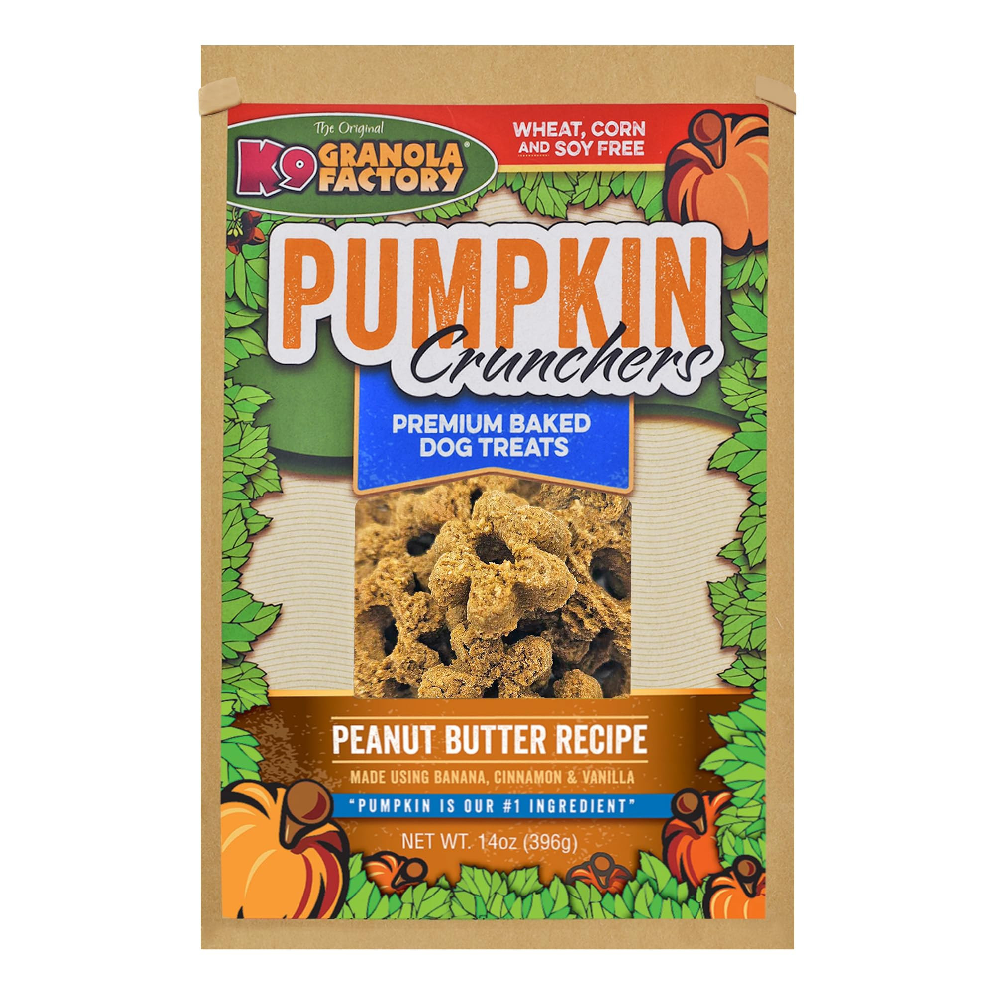 Pumpkin Crunchers Dog Treat Peanut Butter 14oz | Amazon (US)