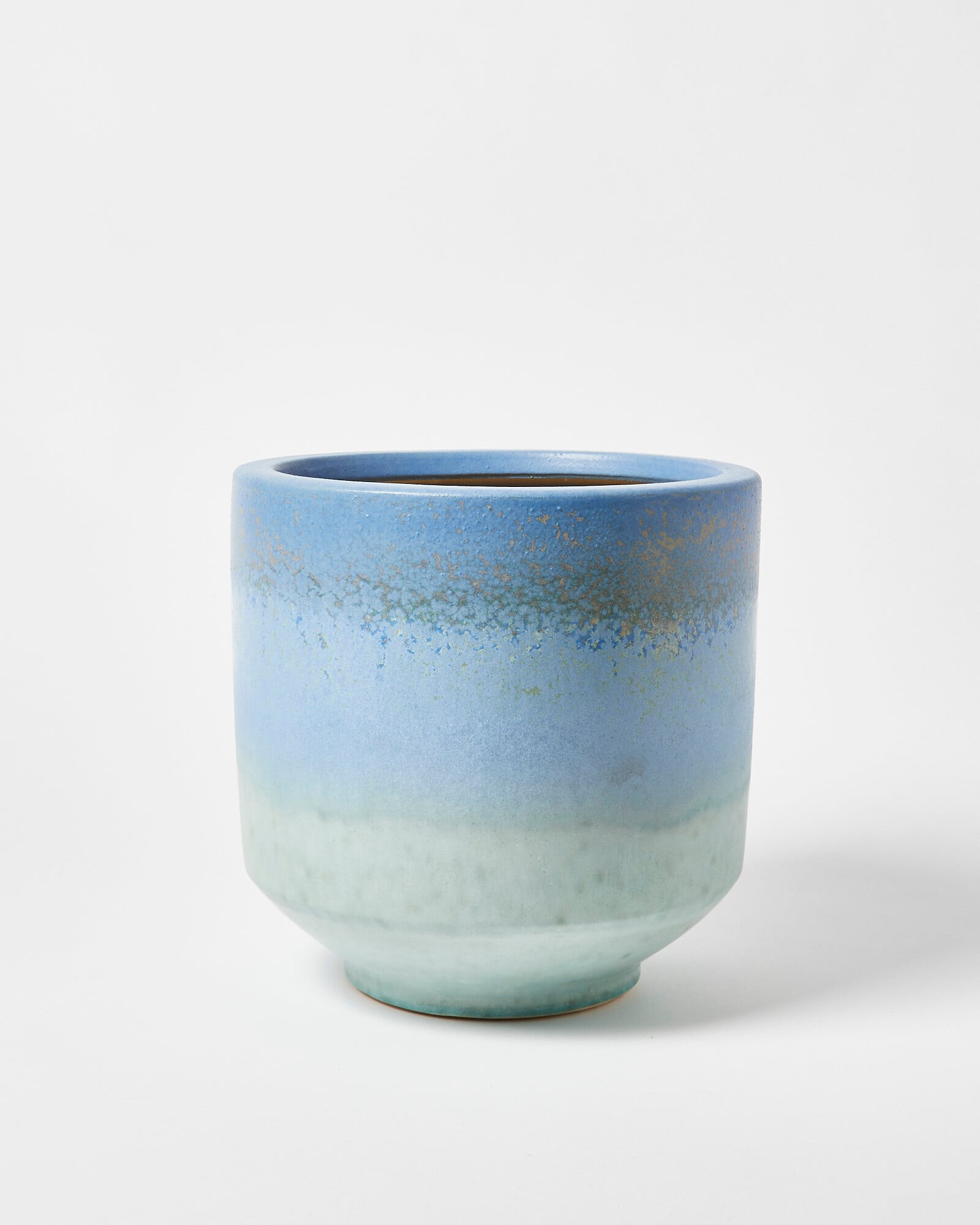 Hardy Glazed Blue Ceramic Plant Pot Large | Oliver Bonas | Oliver Bonas (Global)